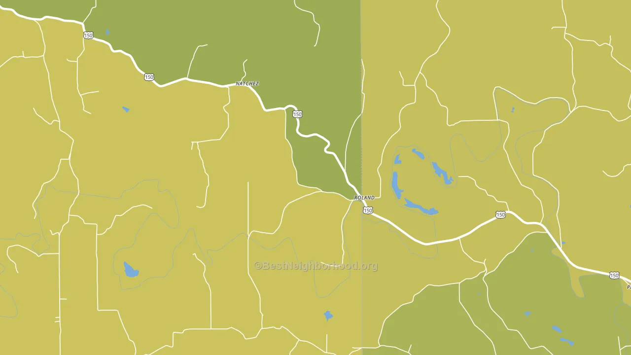 Roland, IN block-group voter-turnout map