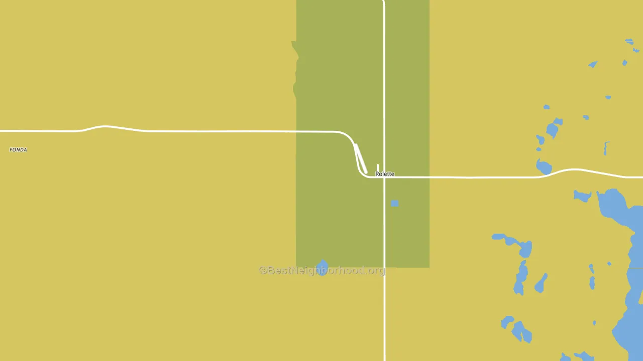Rolette, ND block-group voter-turnout map