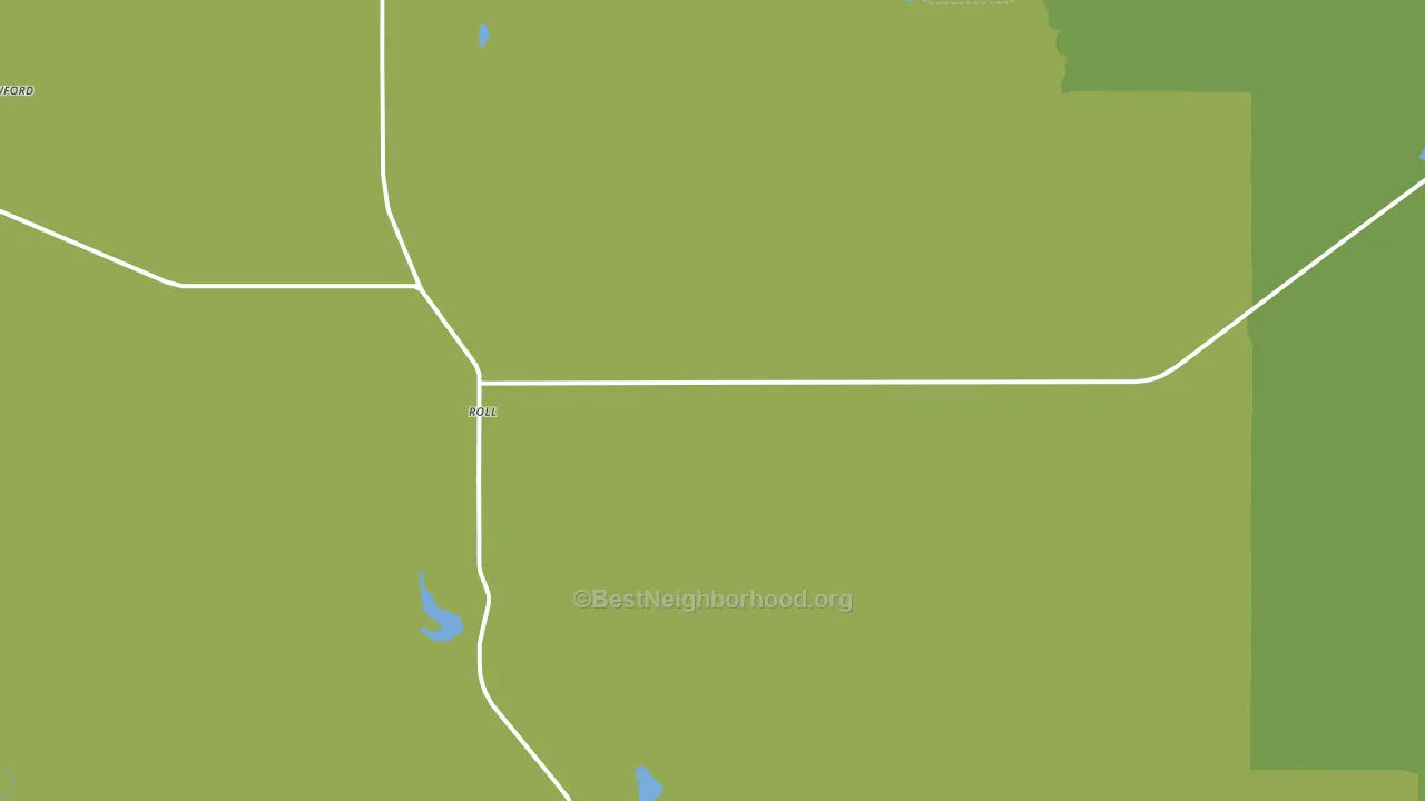 Roll, OK block-group voter-turnout map