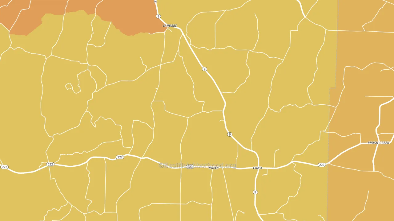 Rolla, AR block-group voter-turnout map