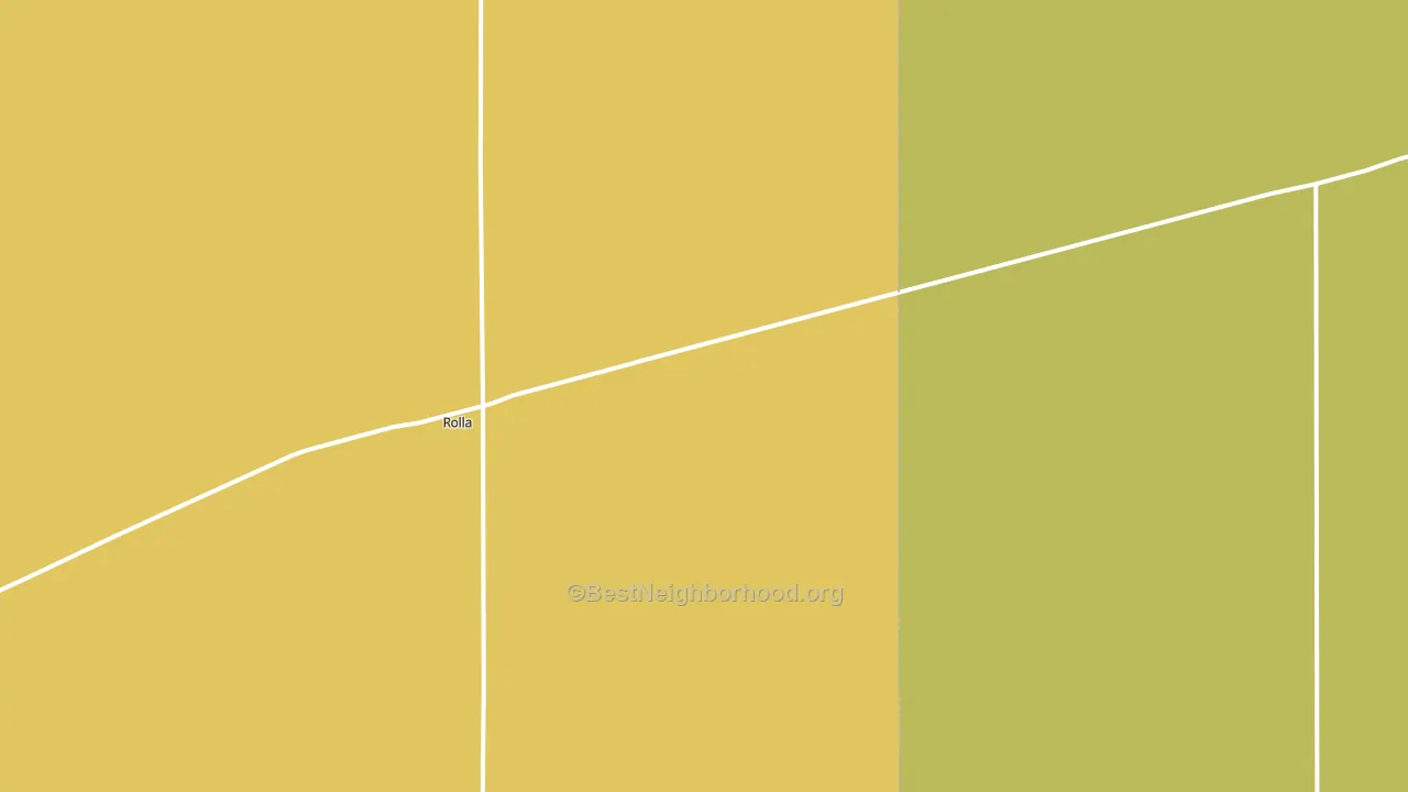 Rolla, KS block-group voter-turnout map