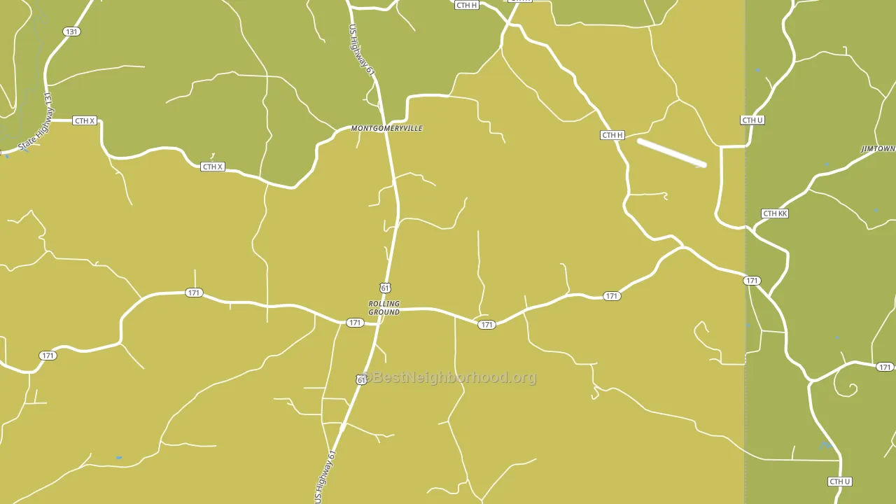 Rolling Ground, WI block-group voter-turnout map