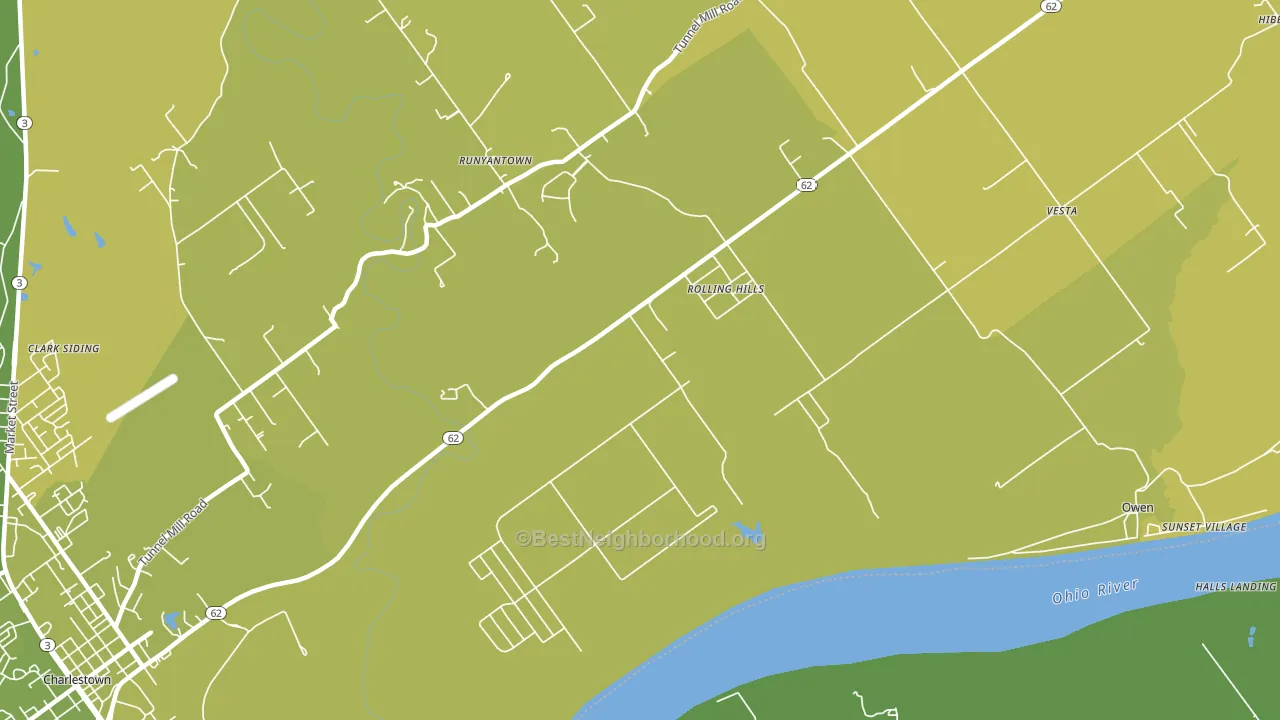 Rolling Hills, IN block-group voter-turnout map