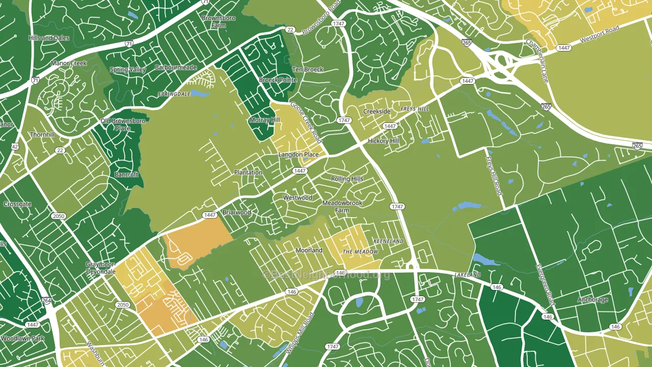 Rolling Hills, KY block-group voter-turnout map