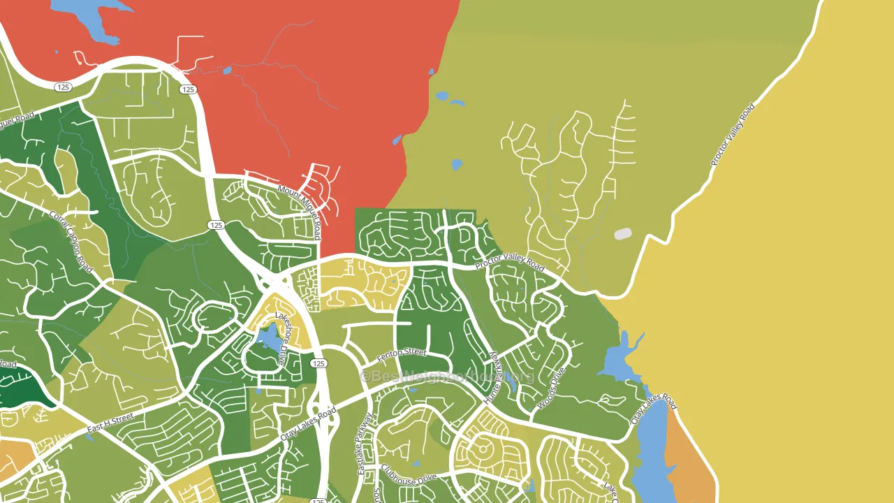 Rolling Hills Ranch, Chula Vista, CA block-group voter-turnout map