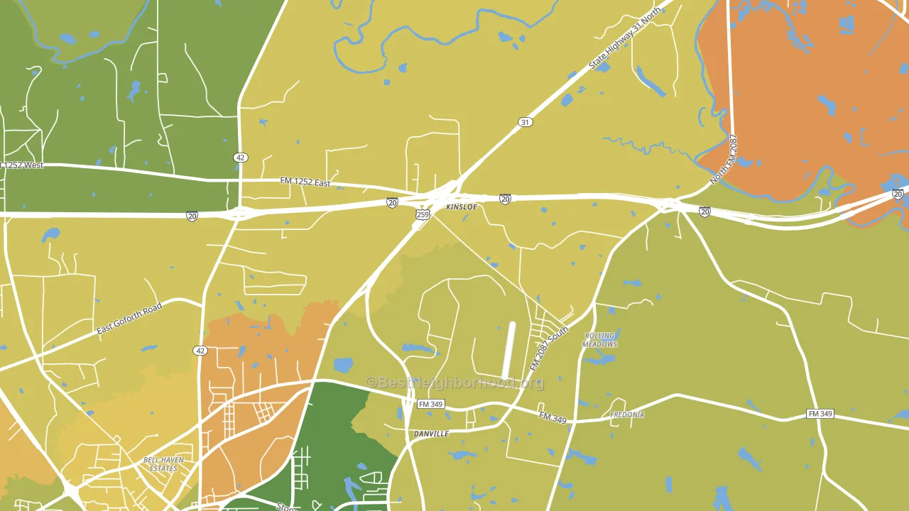 Rolling Meadows, TX block-group voter-turnout map