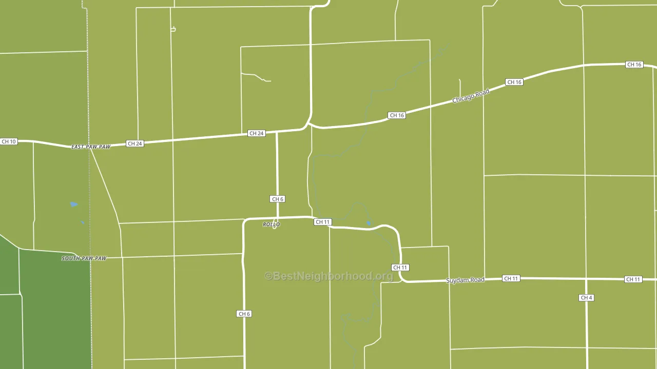 Rollo, IL block-group voter-turnout map