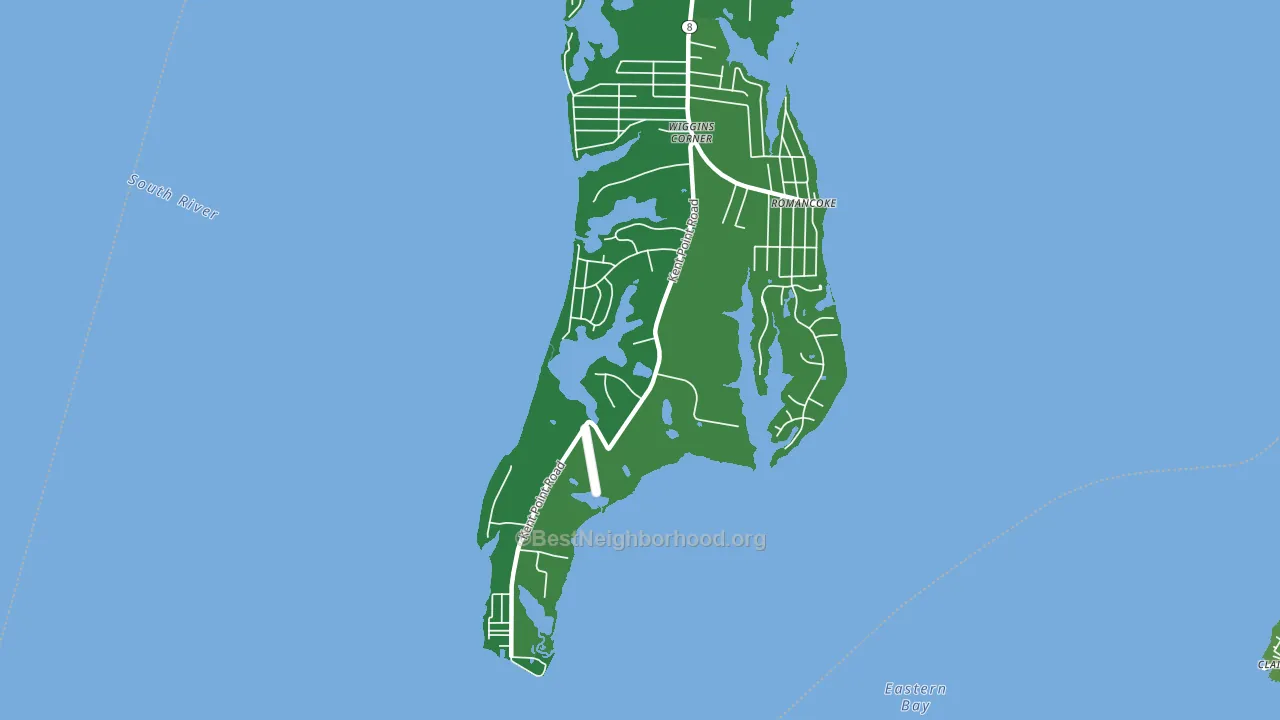 Romancoke on the Bay, MD block-group voter-turnout map