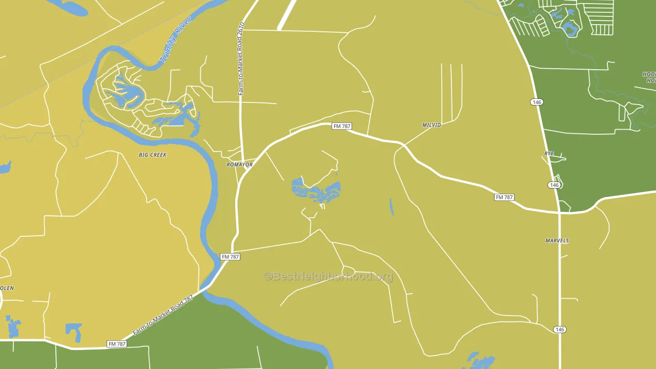 Romayor, TX block-group voter-turnout map