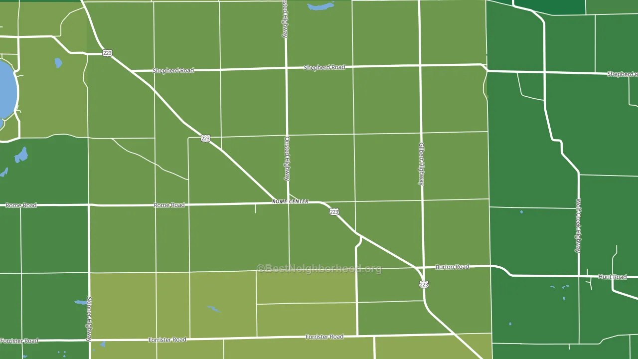 Rome Center, MI block-group voter-turnout map