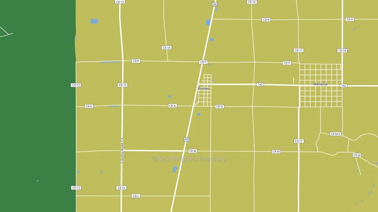 Romeo, CO block-group voter-turnout map