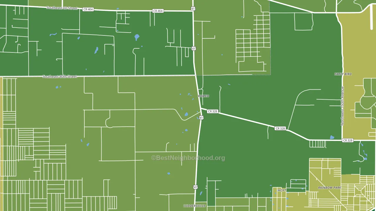 Romeo, FL block-group voter-turnout map