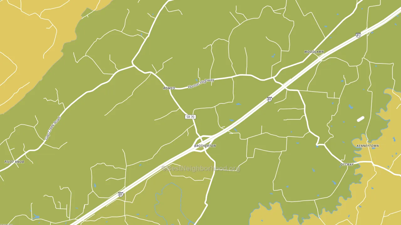 Romeo, TN block-group voter-turnout map