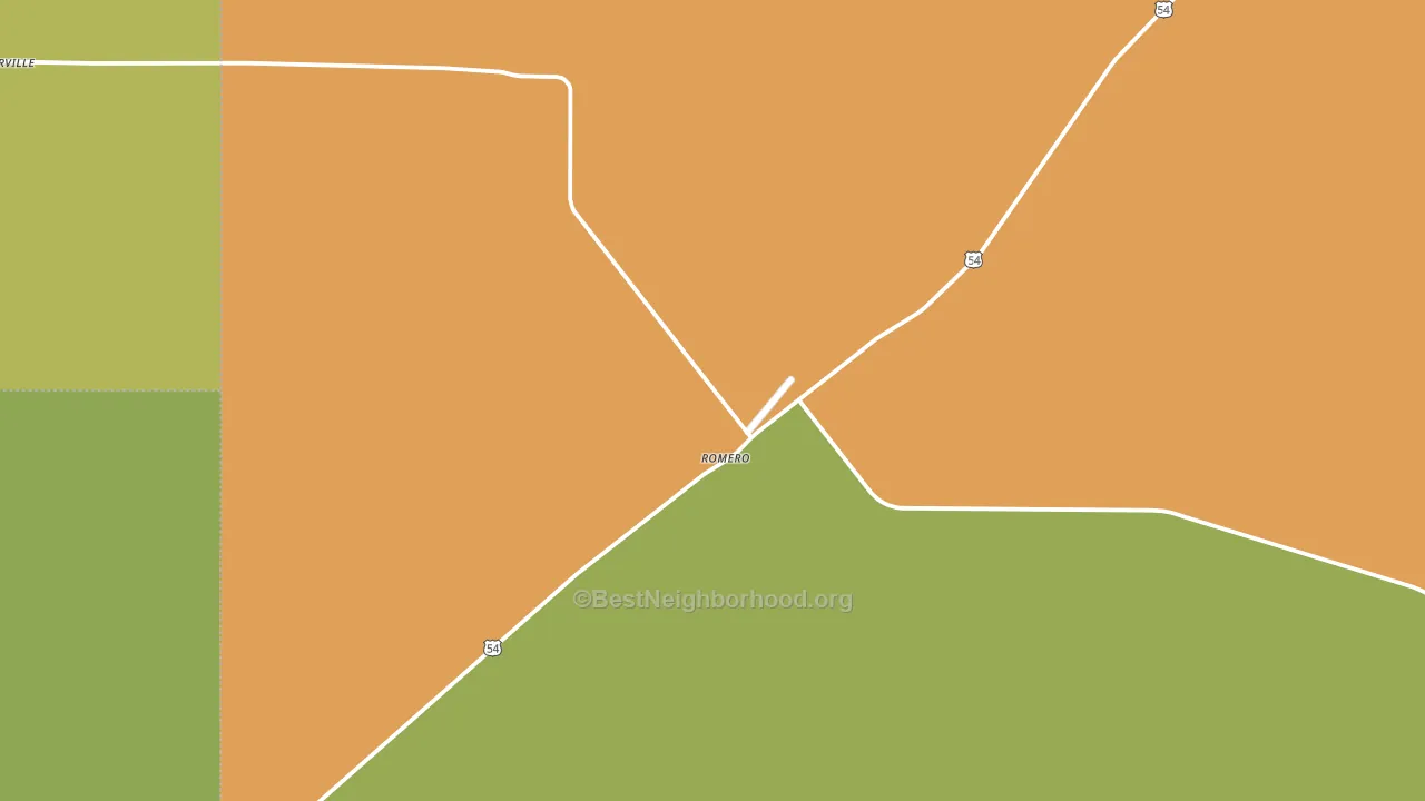 Romero, TX block-group voter-turnout map