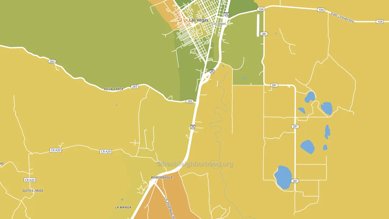 Romeroville, NM block-group voter-turnout map