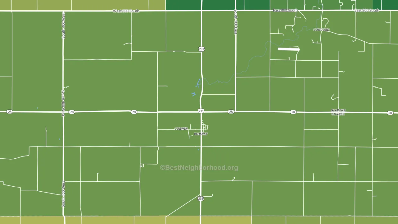 Romney, IN block-group voter-turnout map