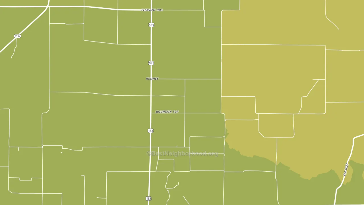 Romney, TX block-group voter-turnout map