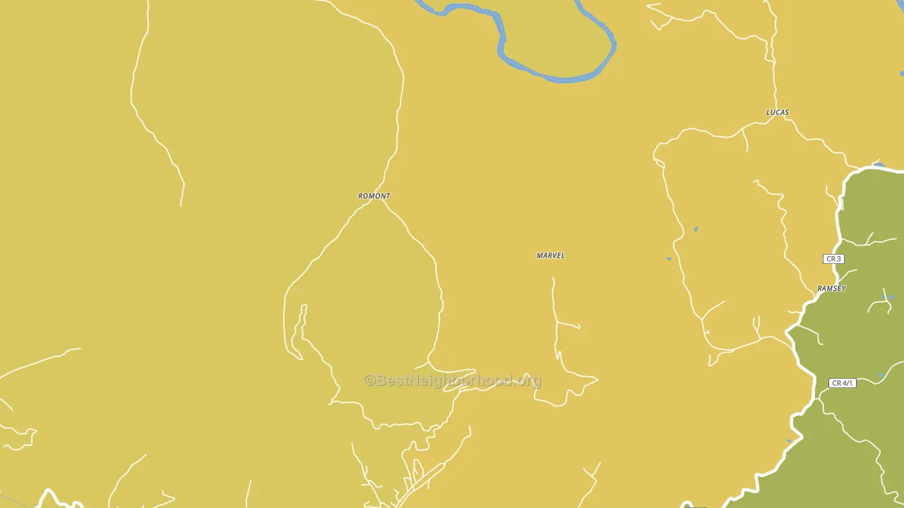 Romont, WV block-group voter-turnout map
