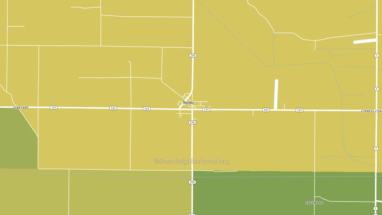 Rondo, AR block-group voter-turnout map