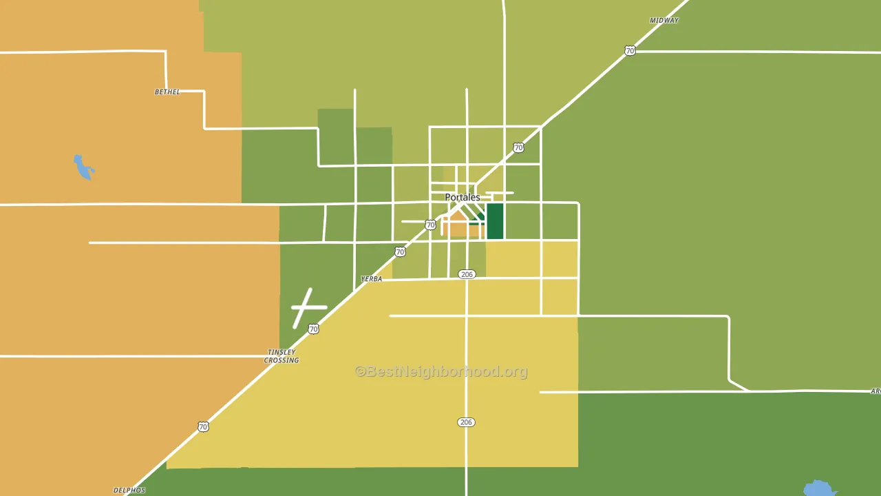 Roosevelt County, NM block-group voter-turnout map