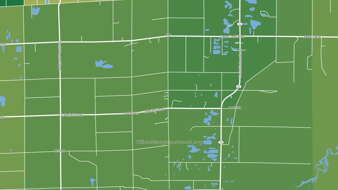 Roosevelt, MI block-group voter-turnout map