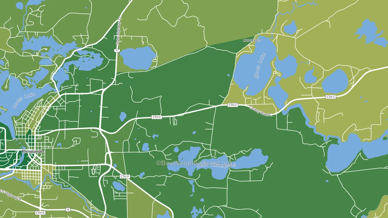 Roosevelt, WI block-group voter-turnout map