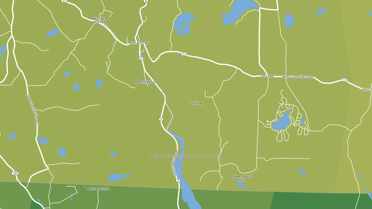 Roosterville, MA block-group voter-turnout map