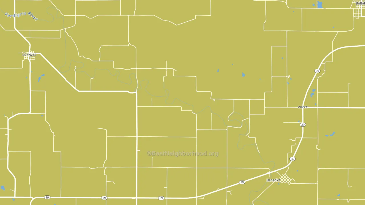 Roper, KS block-group voter-turnout map