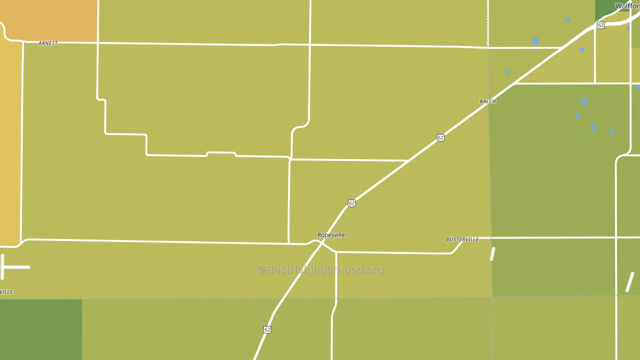 Ropesville, TX block-group voter-turnout map
