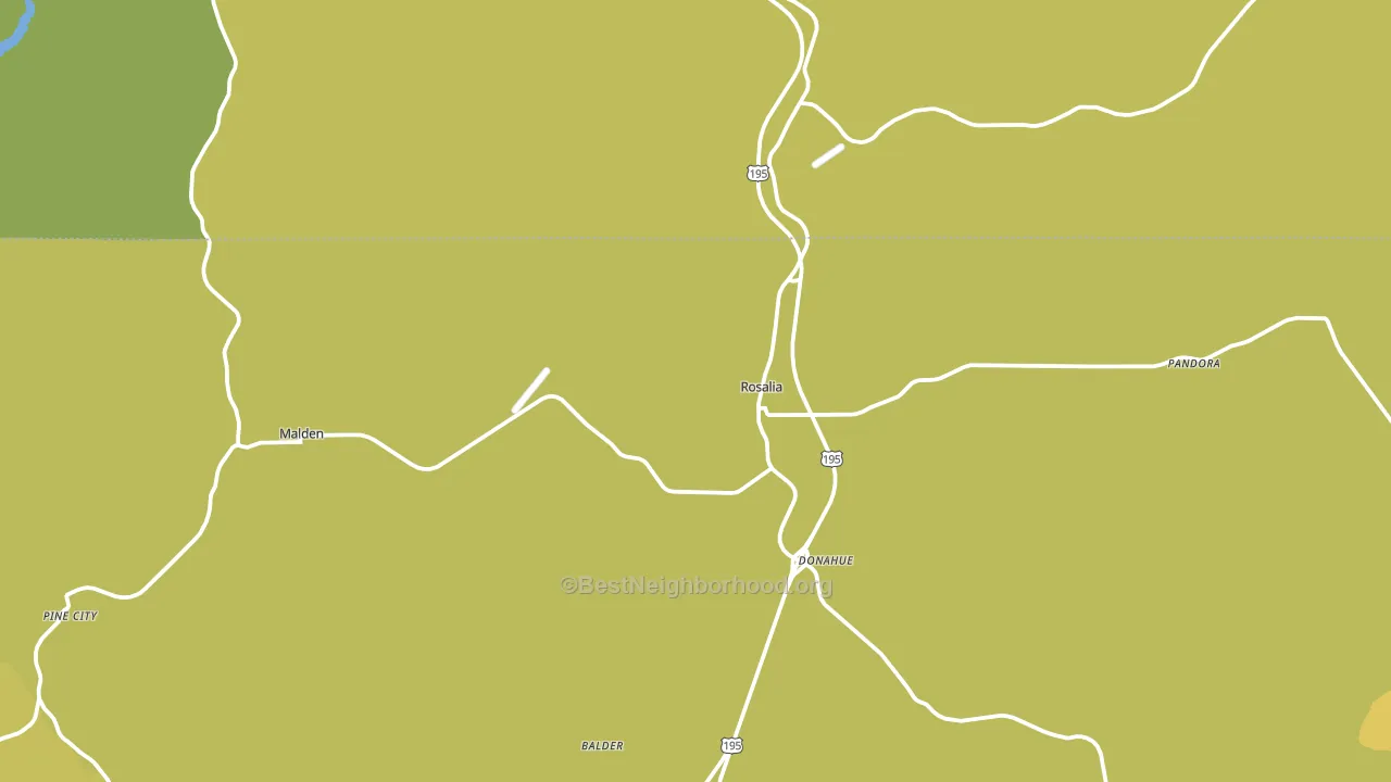 Rosalia, WA block-group voter-turnout map