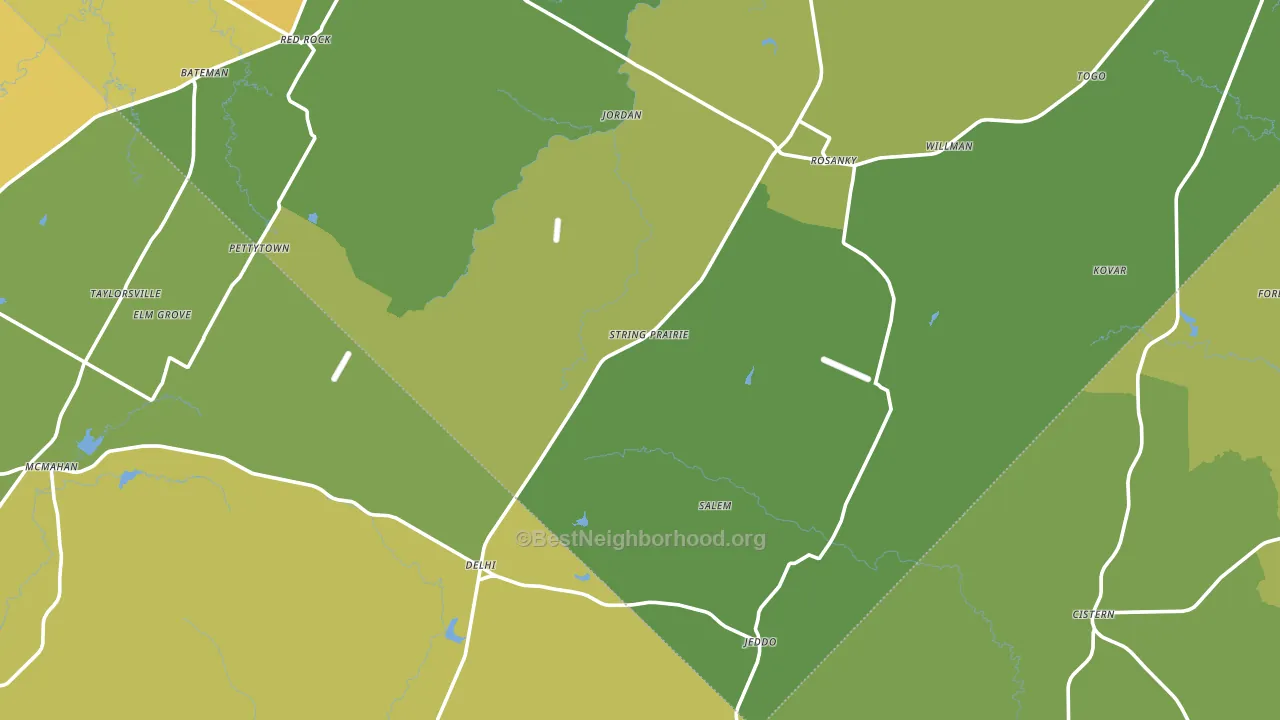 Rosanky, TX block-group voter-turnout map