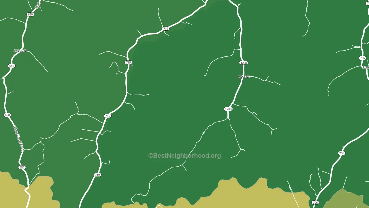 Roscoe, KY block-group voter-turnout map