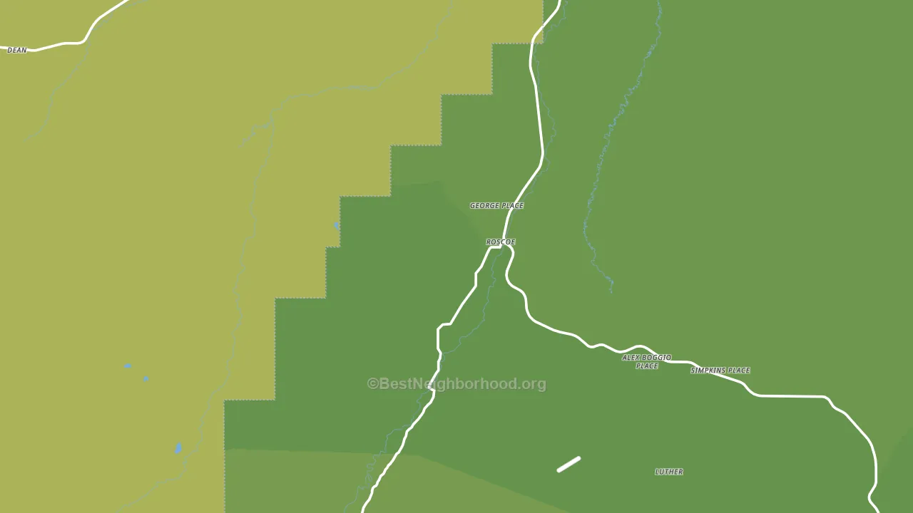 Roscoe, MT block-group voter-turnout map
