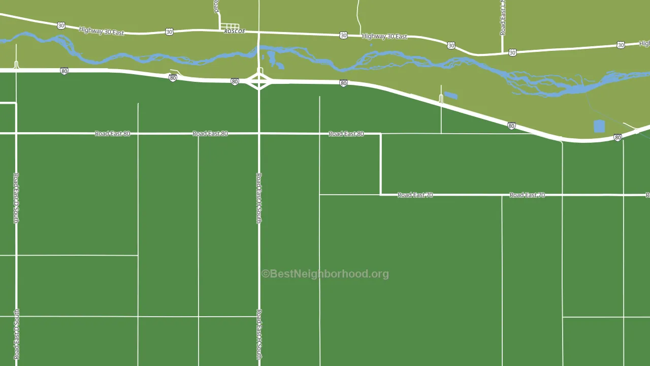 Roscoe, NE block-group voter-turnout map