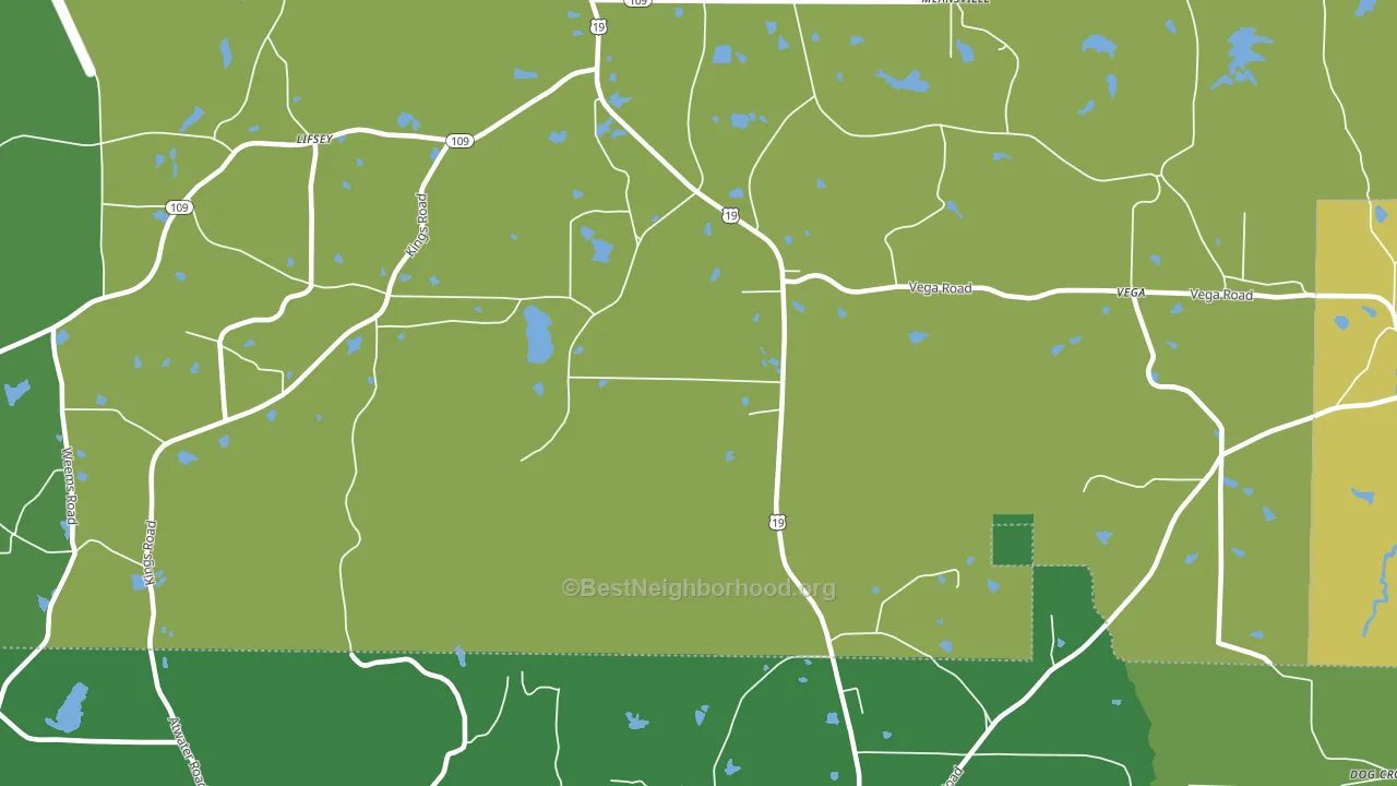 Rose Hill, GA block-group voter-turnout map