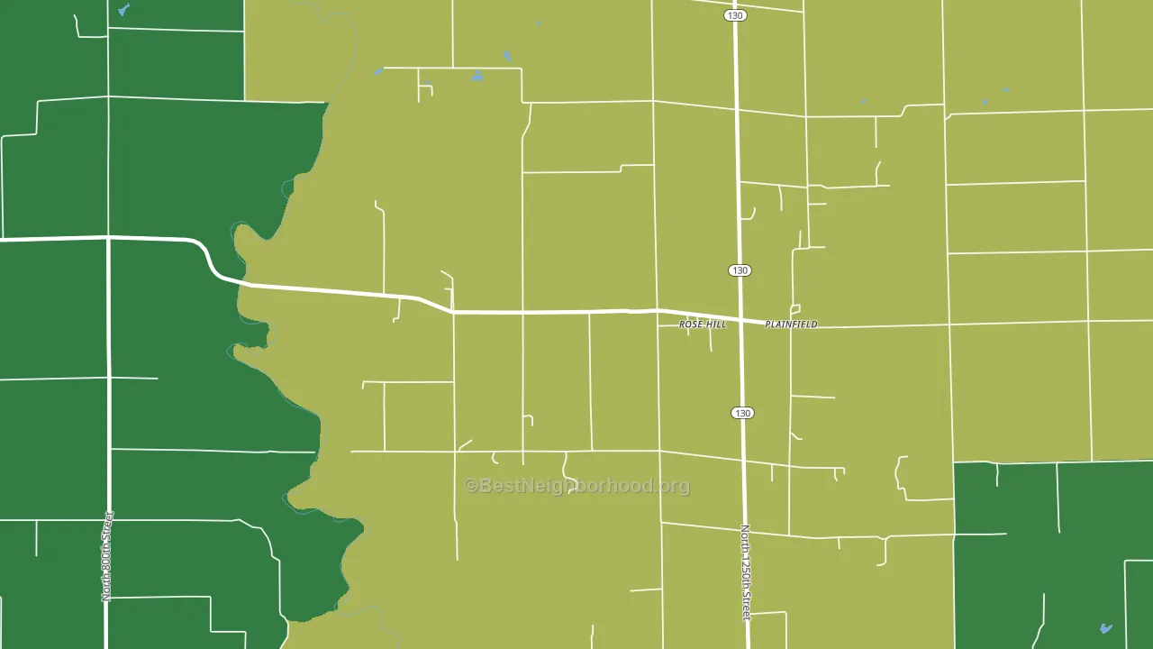 Rose Hill, IL block-group voter-turnout map