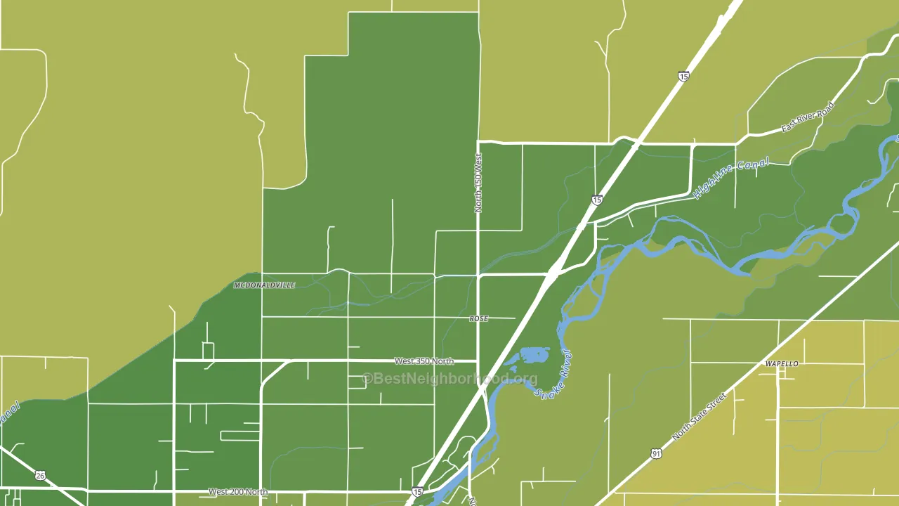 Rose, ID block-group voter-turnout map