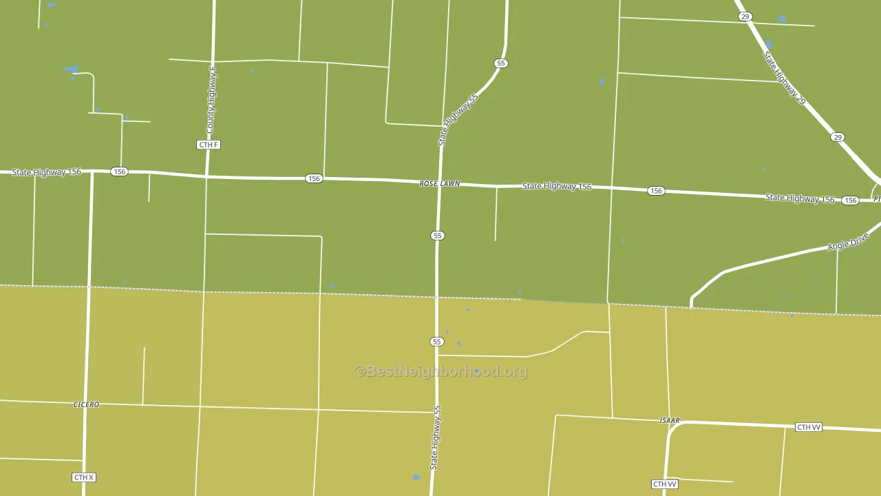 Rose Lawn, WI block-group voter-turnout map