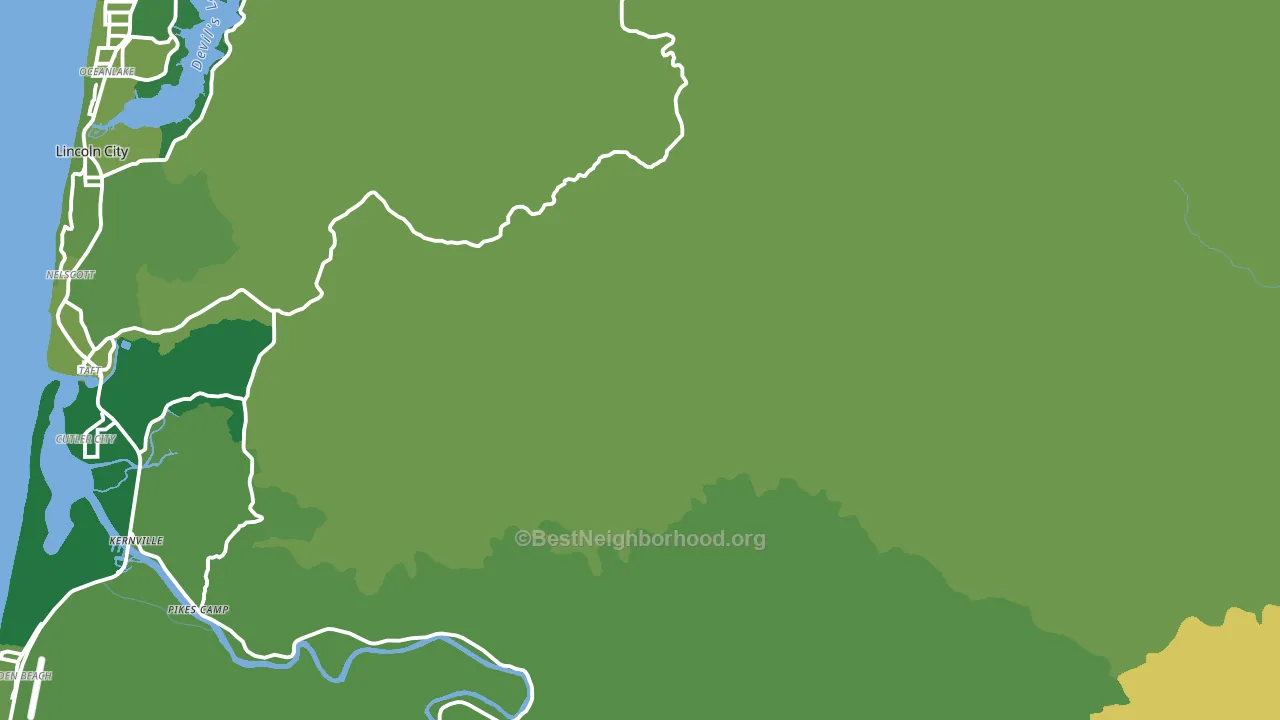 Rose Lodge, OR block-group voter-turnout map