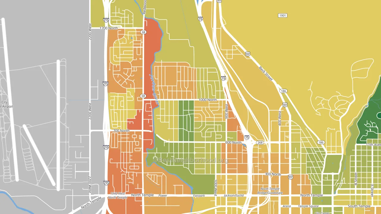 Rose Park, Salt Lake City, UT block-group voter-turnout map