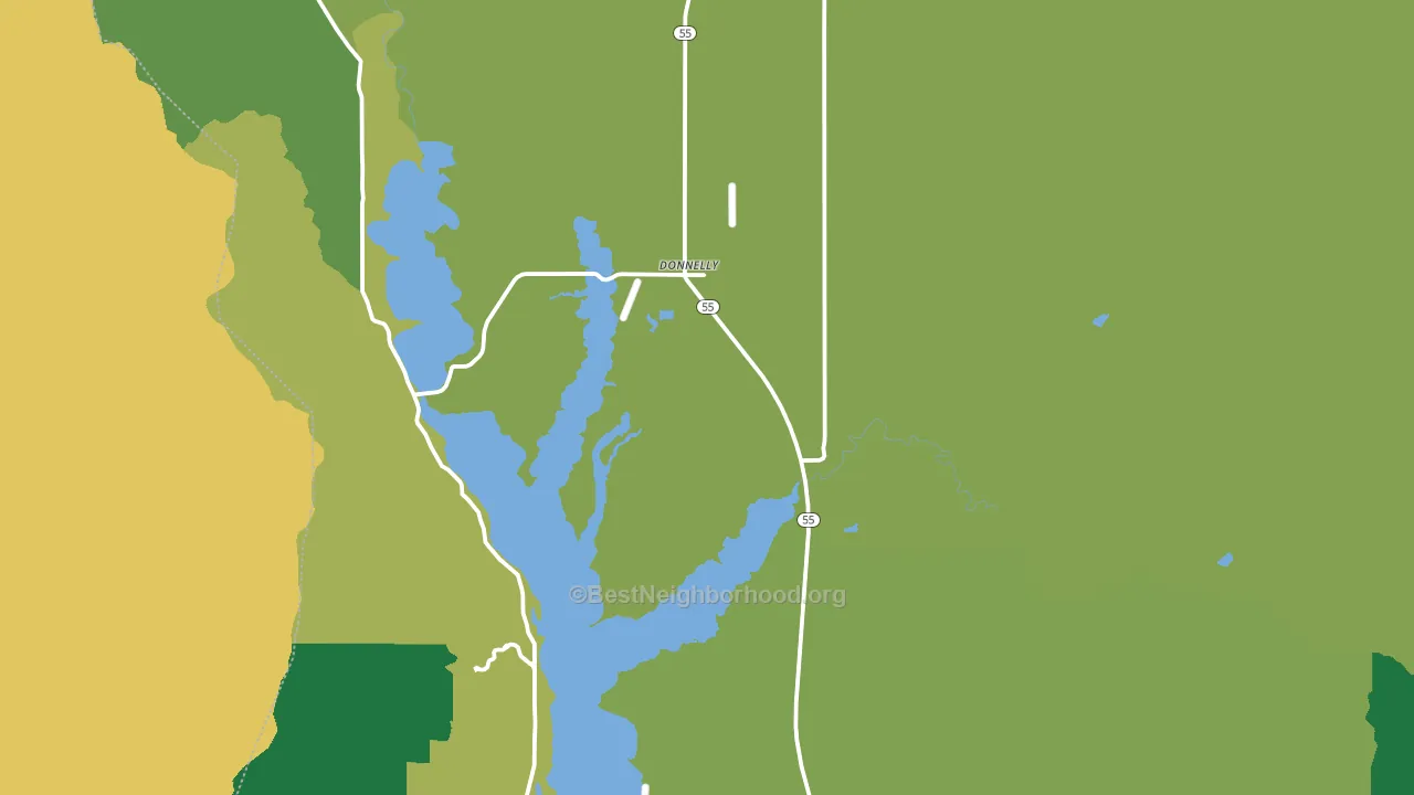 Roseberry, ID block-group voter-turnout map