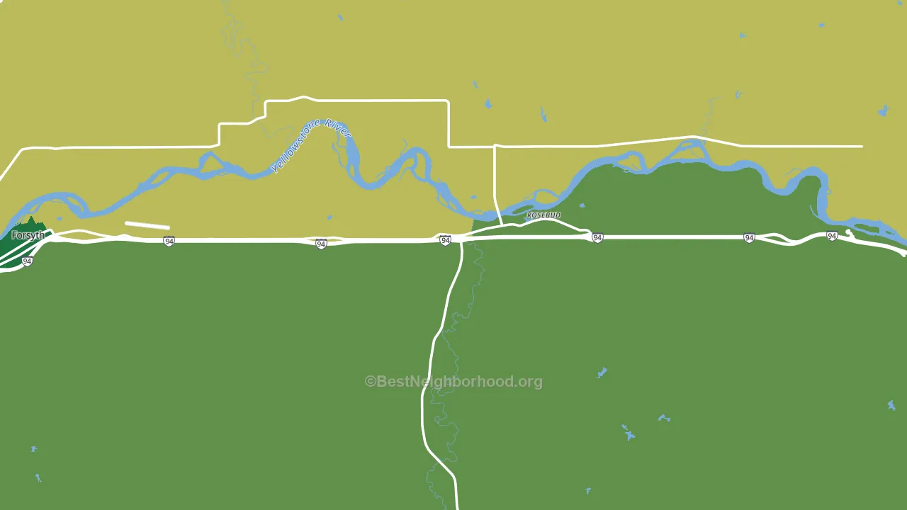 Rosebud, MT block-group voter-turnout map
