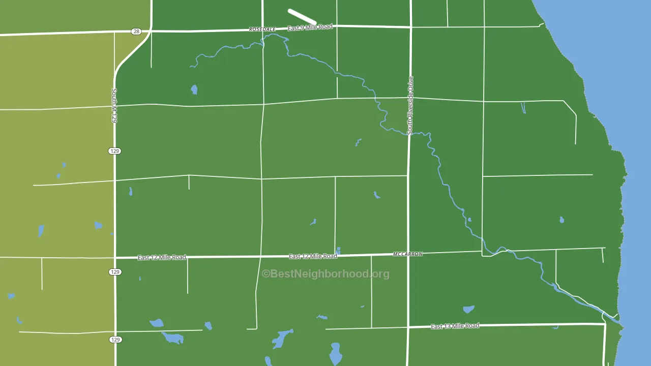 Rosedale, MI block-group voter-turnout map