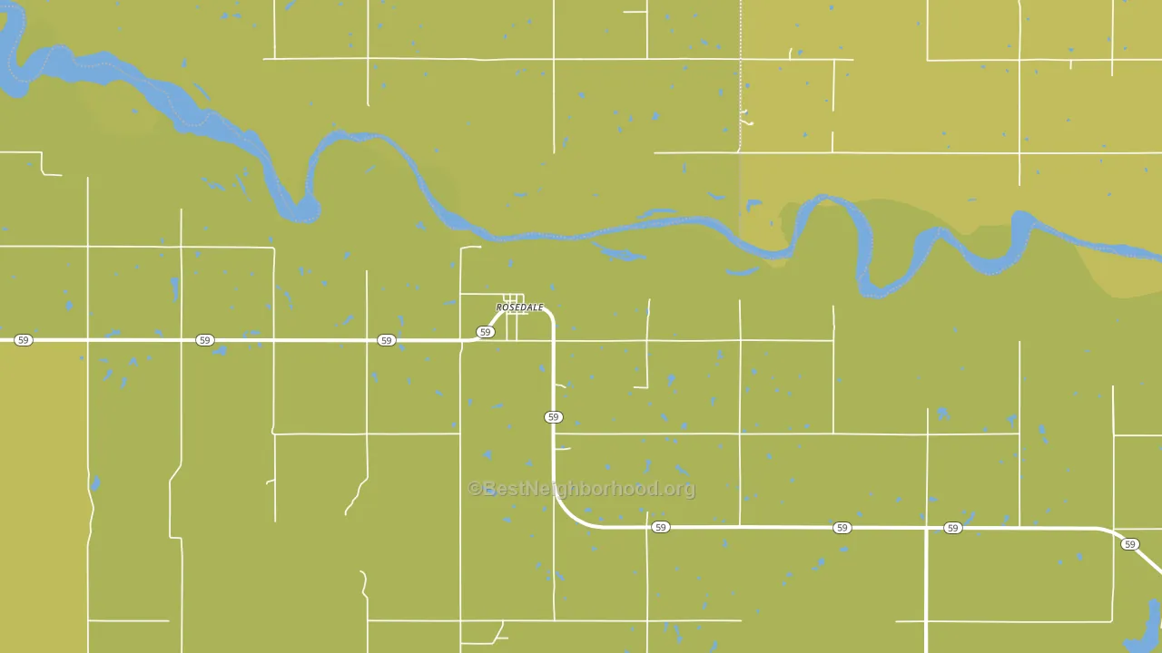Rosedale, OK block-group voter-turnout map