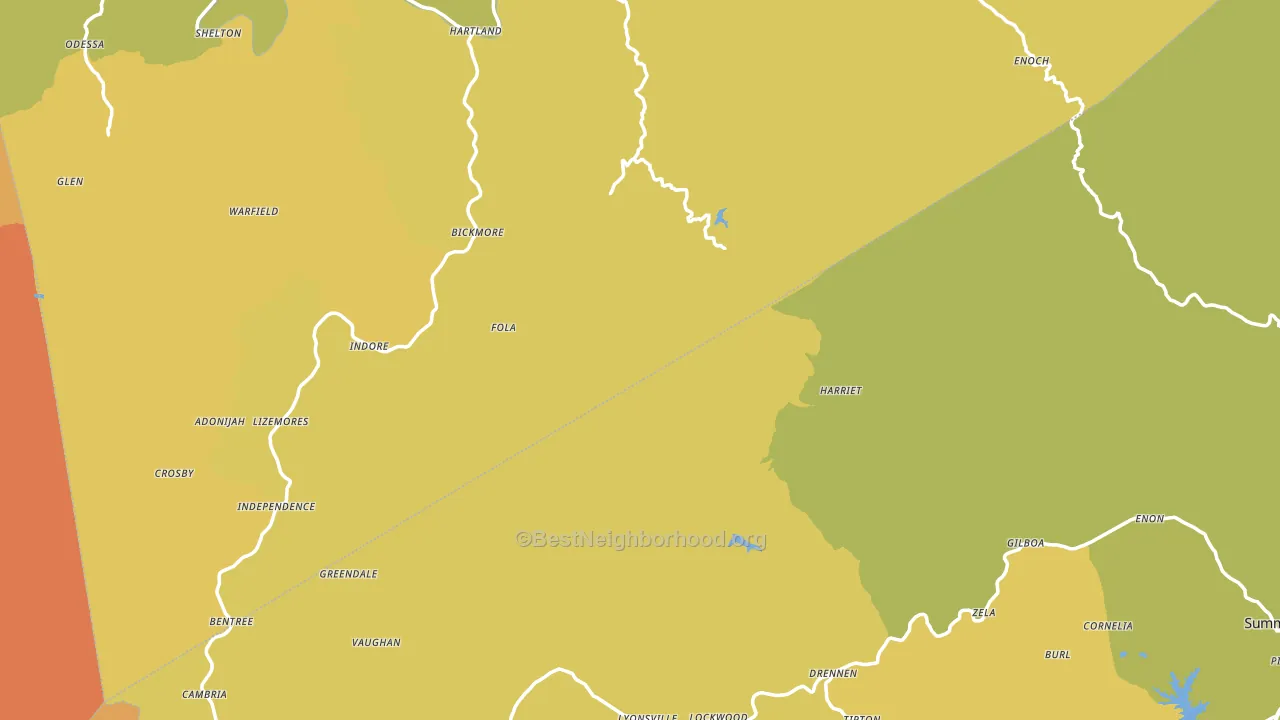 Rosedale, WV block-group voter-turnout map