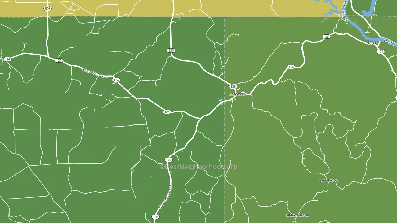 Rosefield, LA block-group voter-turnout map