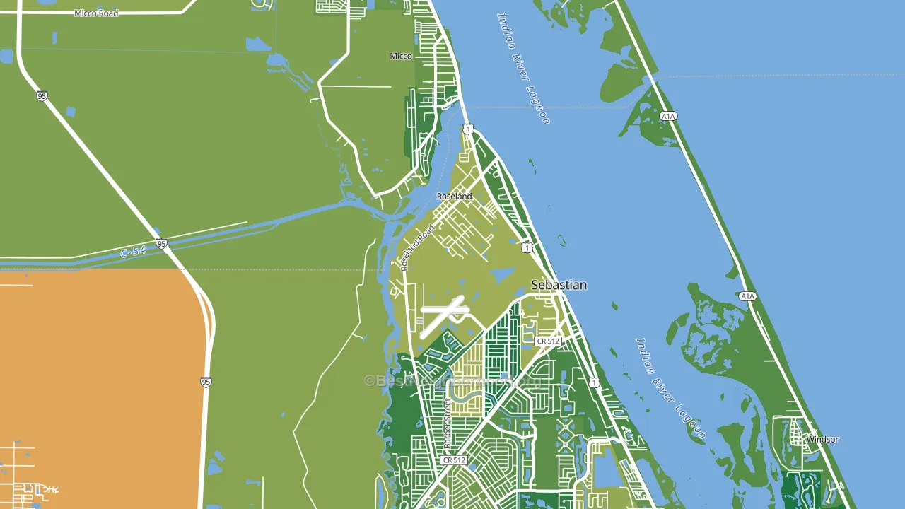 Roseland, FL block-group voter-turnout map
