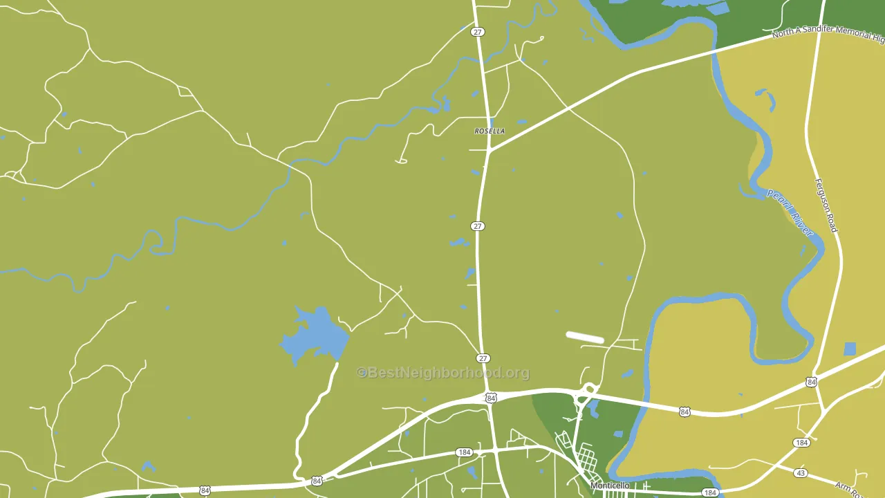 Rosella, MS block-group voter-turnout map