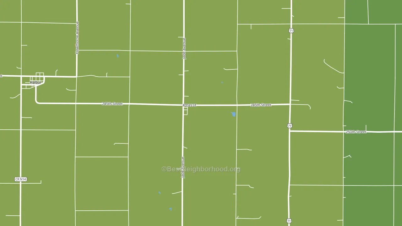 Roselle, IA block-group voter-turnout map