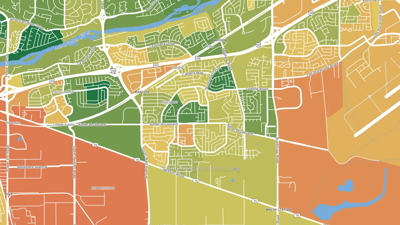 Rosemont, CA block-group voter-turnout map